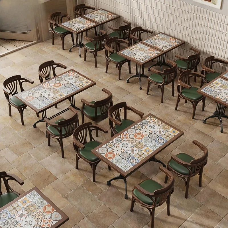 Cafe Western Restaurant Table Chair Set Dining Establishments Dessert Shops New Chinese Style Restaurant Furniture