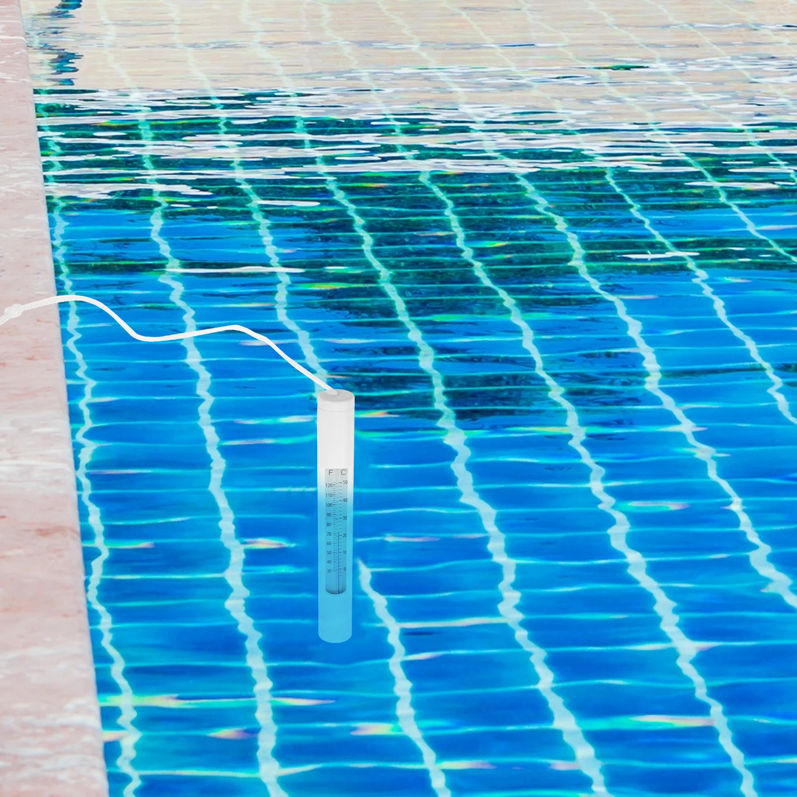 Termometer Kolam Renang Pengukur Suhu Air Bak Mandi Presisi Tinggi Mengambang untuk Indikator Alat Submersible Tangki Kolam