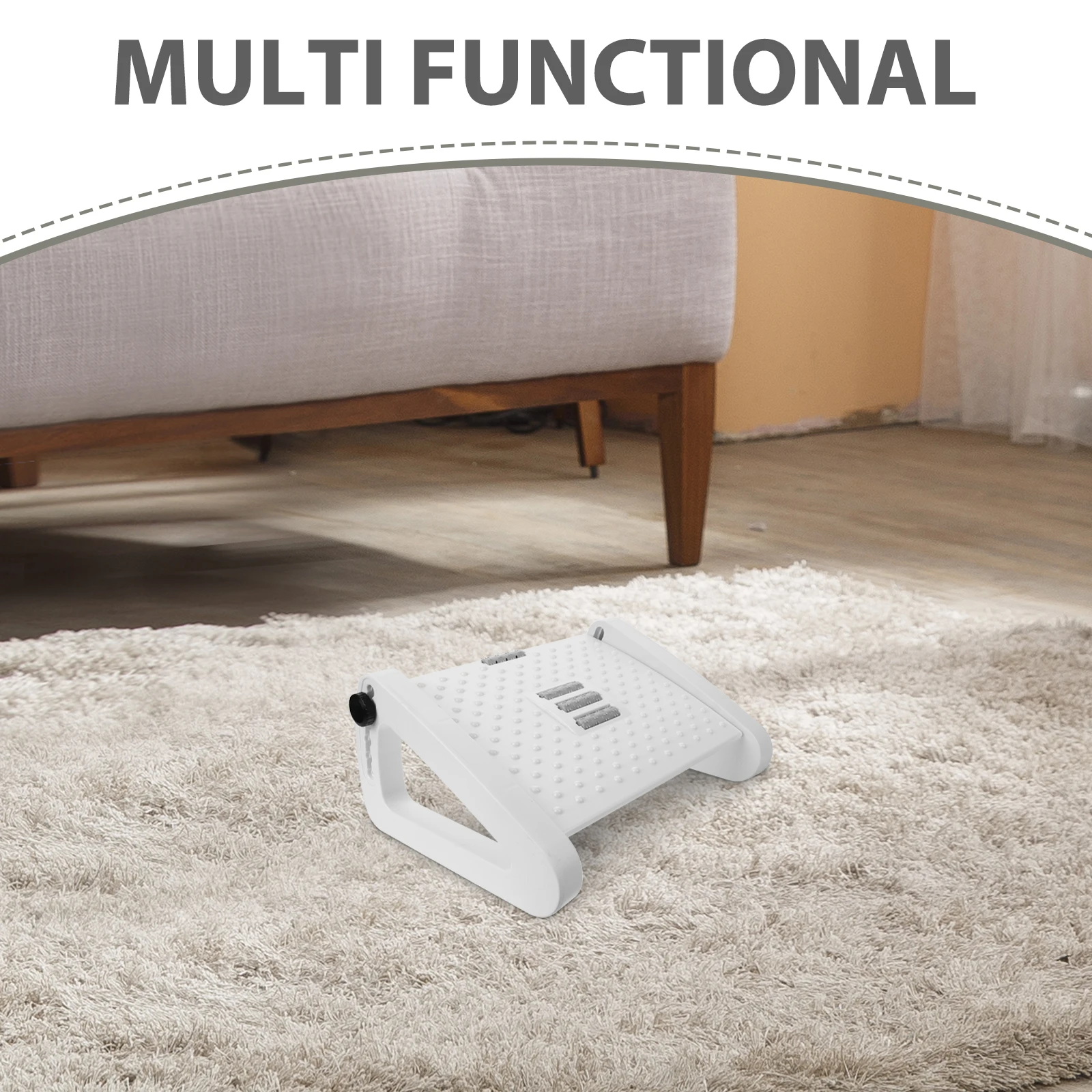Non-Slip Strong Load-Bearing Plastic Step Stool Small Step Footstool For Office Home Use Adjustable Portable Foot Rest Household