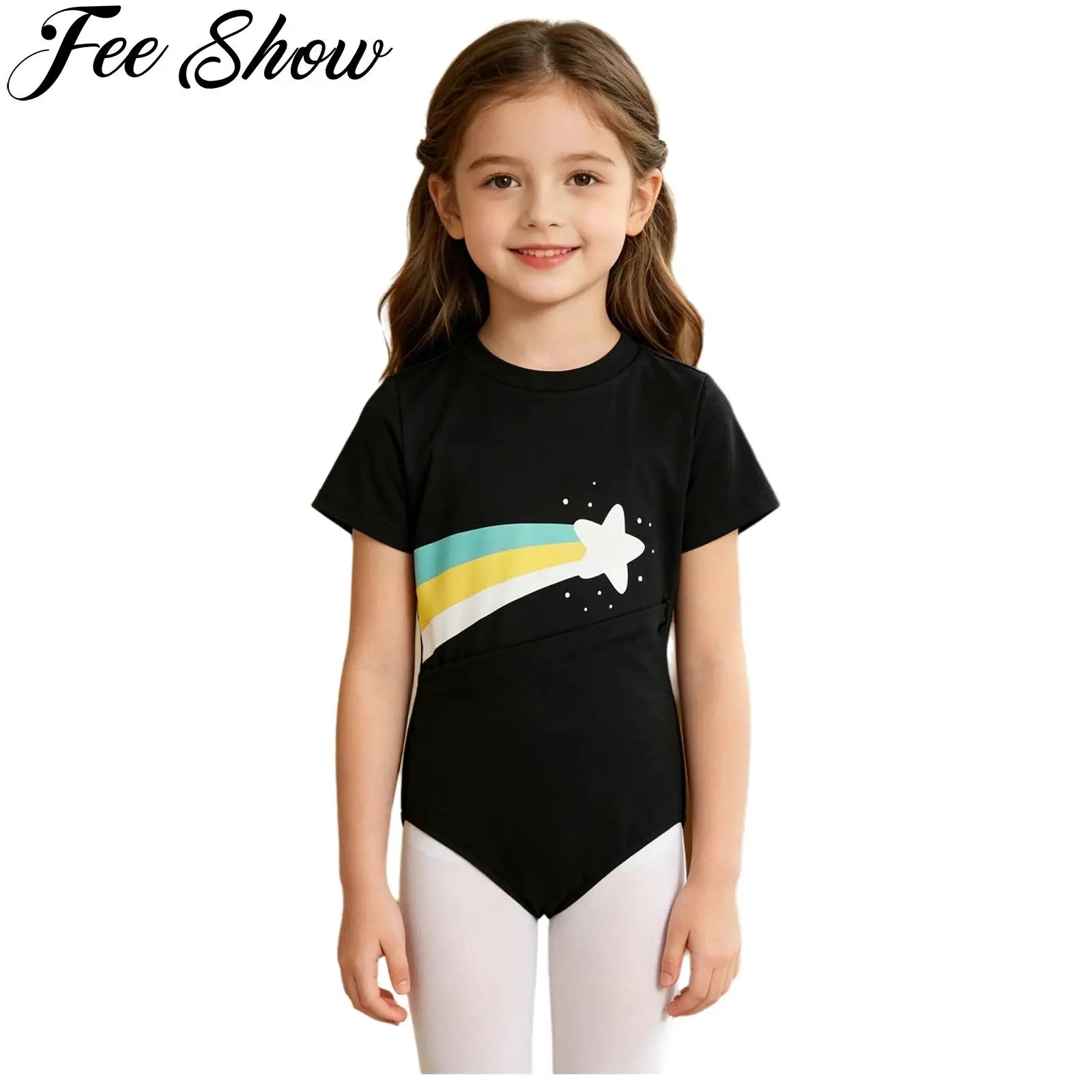 Kids Boys Girls Special Needs Adaptive Clothing Zipper Feeding Tube Access Bodysuit Short Sleeve Printed Rompers Sleepwear