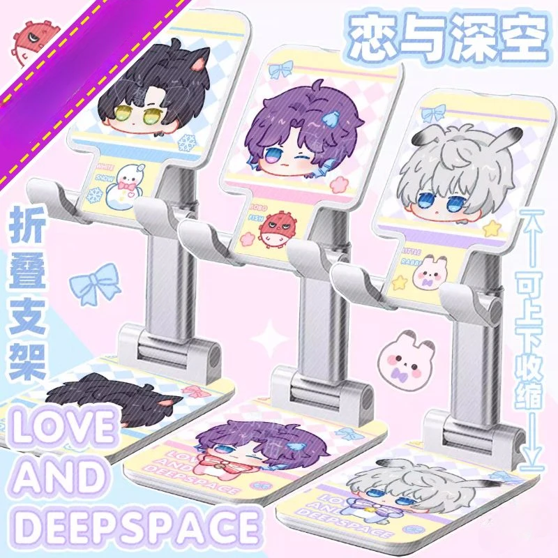 

Anime Love and Deepspace Rafayel Zayne Xavier Sylus Cosplay Fan Mobile Phone Support Mascot Folding Ornament Halloween Xmas Gift