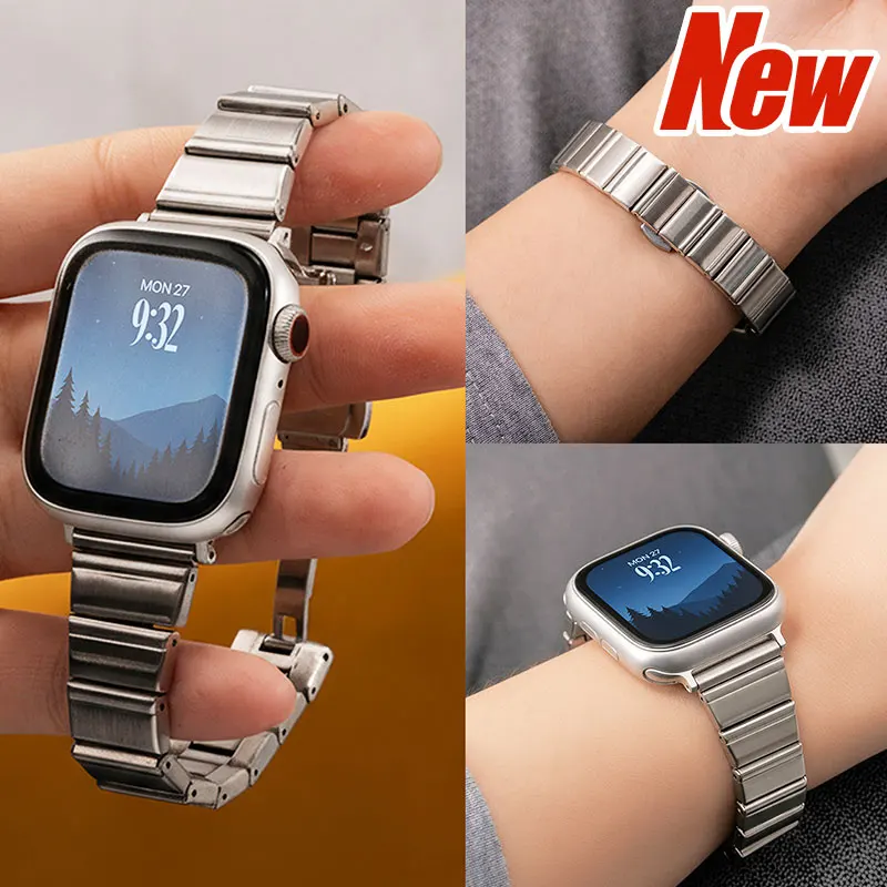 Metallarmband für Apple Watch Serie 11, 10, 42/46 mm, Edelstahlarmband für Iwatch 38 mm, 40, 41 42 mm, 44 45 46 mm, 49 mm, Business Correa