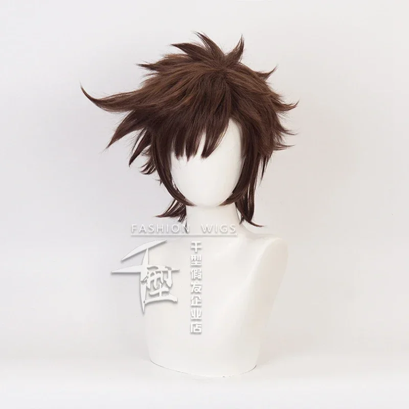 'S Bizarre Adventure Joseph Joestar Short Brown Wig Cosplay Costume Heat Resistant Synthetic Hair JOJO Men Women Wigs MN1