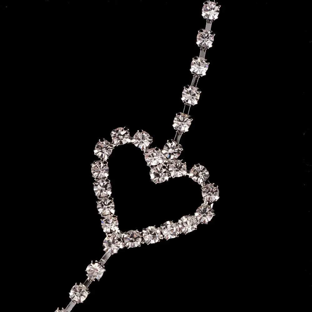 Shoulder Prom Bridal Heart Shaped Bra Straps 1 Pair Rhinestone