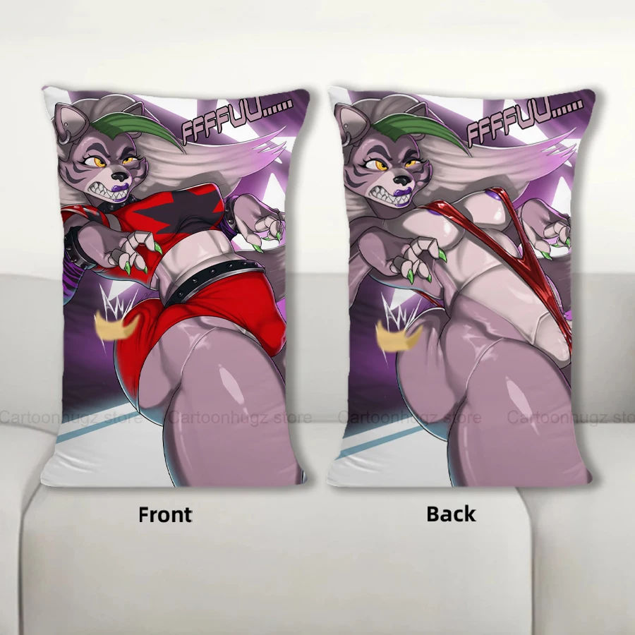 R18 + Dakimakura أنيمي روكسان الذئب فروي وسادة غطاء وسادة أريكة مزدوجة الجانب طباعة رمي كيس وسادة 40X60cm