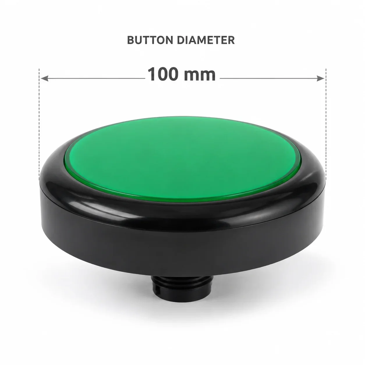 100mm Large Arcade LED Push Button with Microswitch Flat Round Edge for DIY Game Machine Cabinet Control Panel