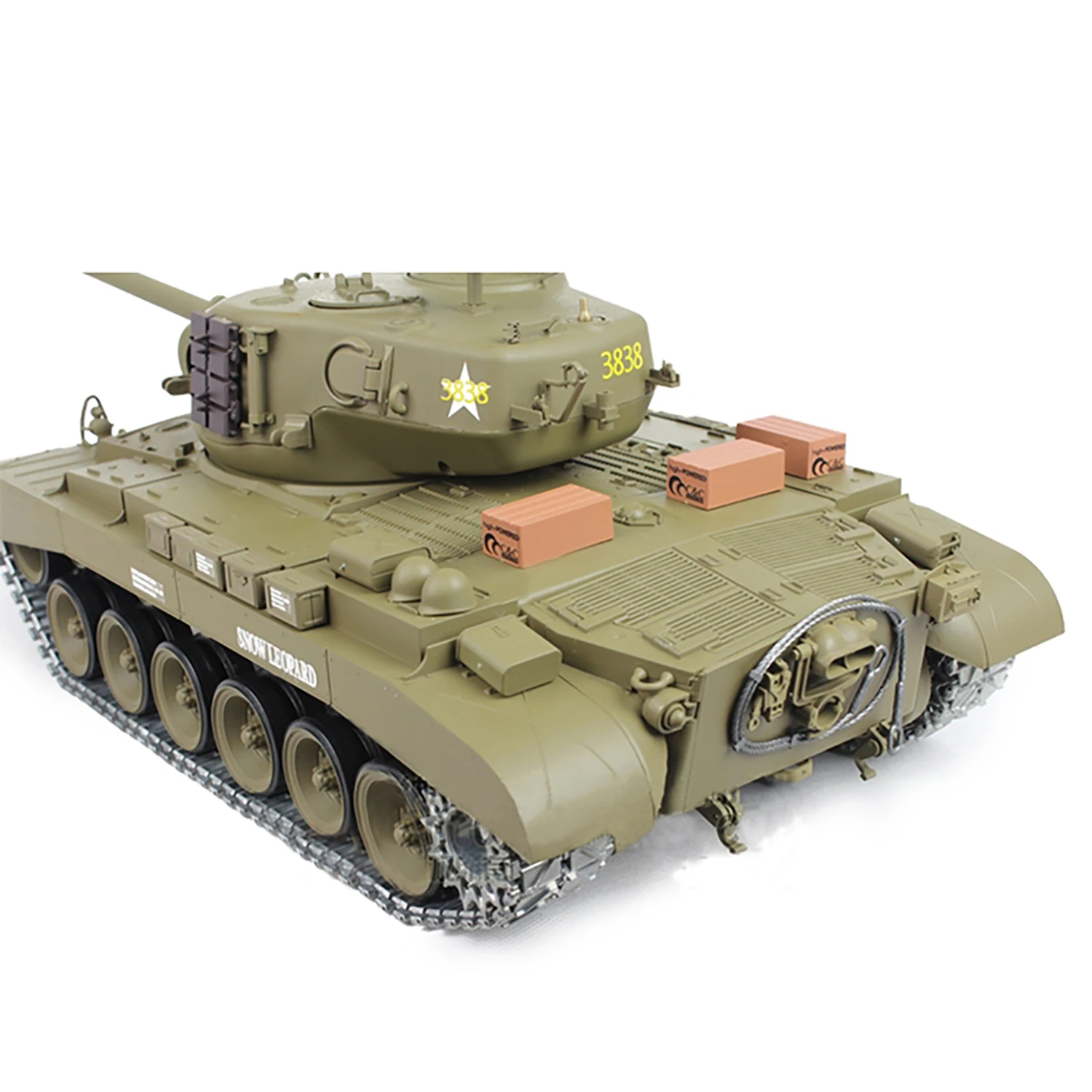 Heng Long 1/16 7.0 M26 Pershing RTR RC Tank 3838 Barrel Recoil 360° Turret Ready to Run Cars Gifts TH20326