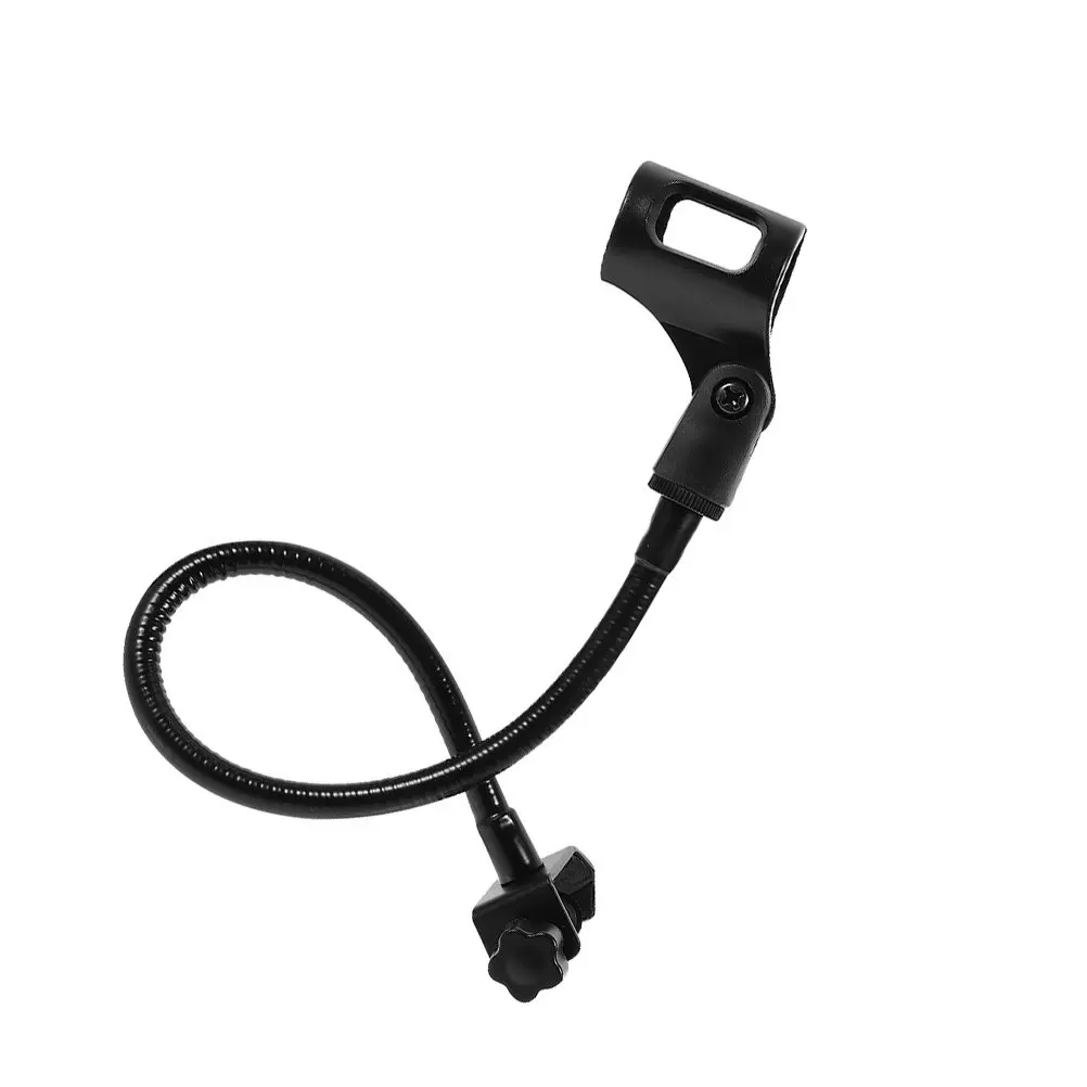 Gooseneck Universal Adjustable Microphone Stand Foldable Portable Hose Mic Rack Lightweight Iron Storage Bracket for