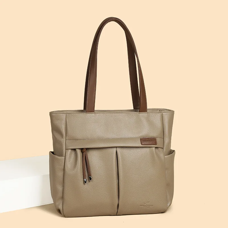 

2025 New Genuine Leather Spacious Tote Bag for Women, Lightweight Top Handle Shoulder Purse, Textured and Extremely Versatile​