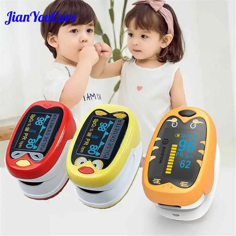 Portable Baby Finger Pulse Oximeter Pediatric Child kids PR oximetro Pulsoximeter De Dedo Saturation Rechargeable Oximetro Meter