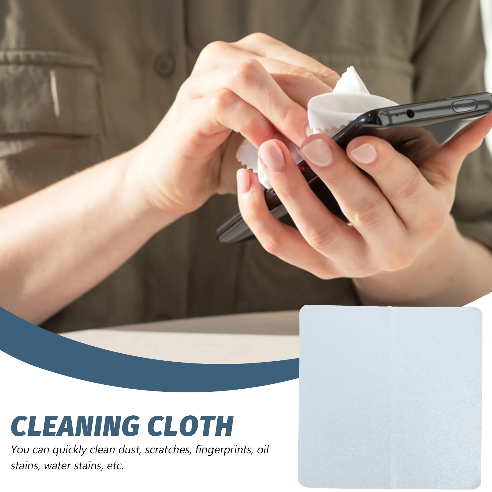 

3pcs Microfiber Cleaning Cloth for Glasses Eyeglass Wipes Lens Cloth Gray Large Size Dust Oil Stains Reusable