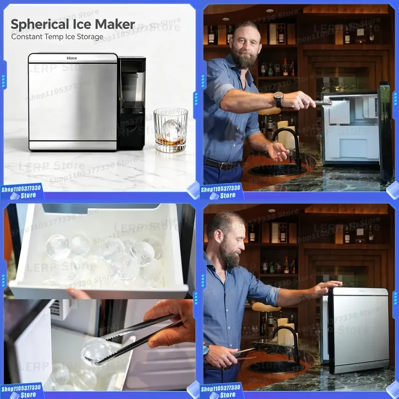 2026 New Industry Leading Crystal Transparent Ball Ice Machine Slow Ice Technology Crystal Aging Ice Hockey Machine