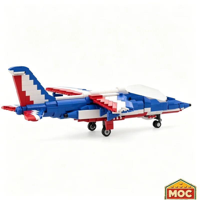 674 PCS Alpha Jet Military Trainer Aircraft Building Blocks Bricks Model Assembly Toys Educational DIY Collection Display Gifts