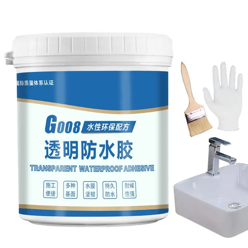 

Waterproof Sealant Clear 11.8oz Floor Tile Adhesive Clear Bathroom Tile Glue Waterproof Waterproof Anti-leakage Agent Balcony