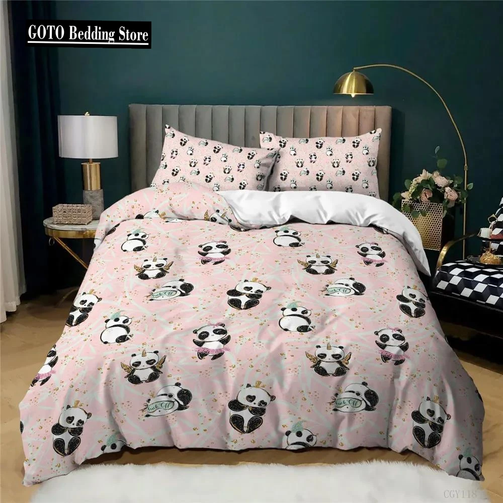 

3D Bedding Set Panda Animal Children Winter Duvet Cover Sets Twin Full Queen King Bedroom Set Home Textile Housse De Couette