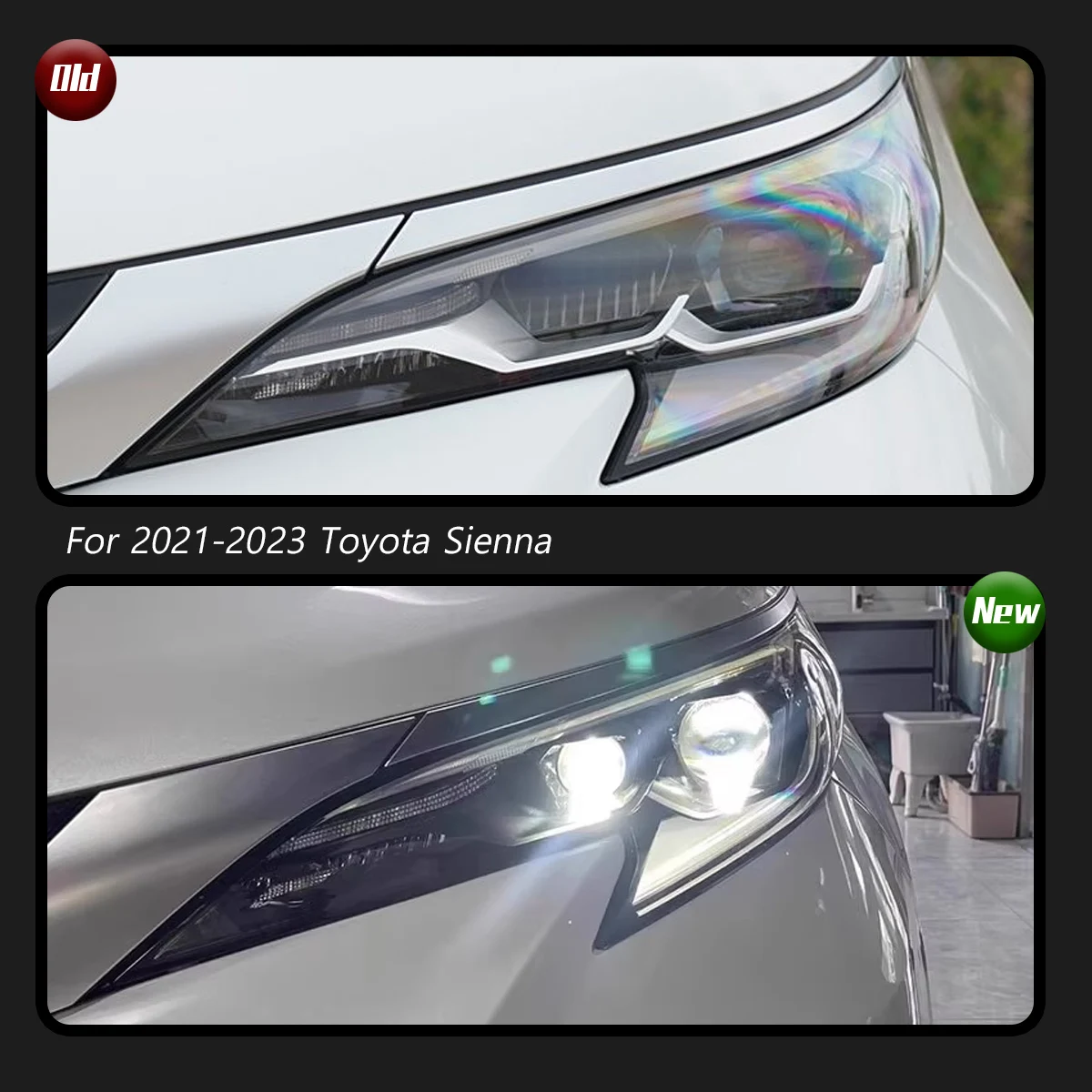 

TYPY New LED Car Headlights For Toyota Sienna Headlight 2021-2023 Signals Auto Accessories Daytime Running Lights