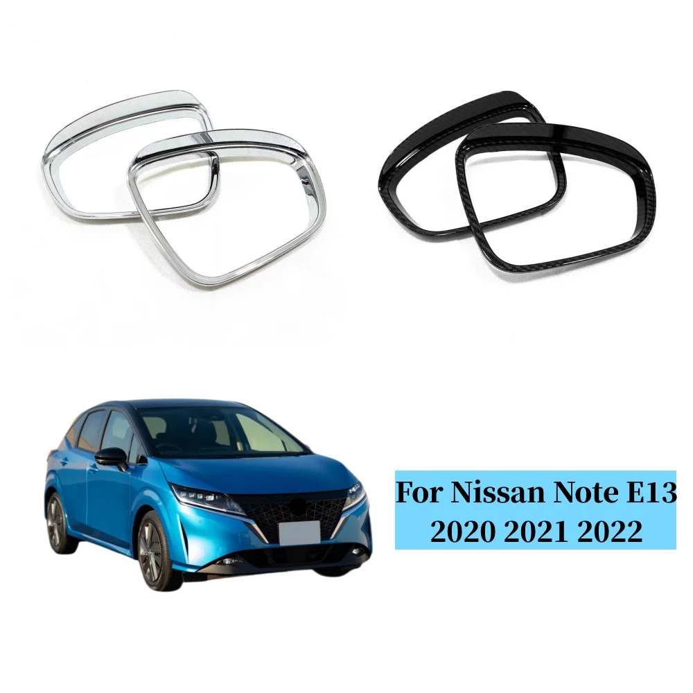 

For Nissan Note E13 2021 2022 Exterior Side Door Rear View Mirror Rain Eyebrow Frame Cover Trims Car Chrome Garnish Accessories