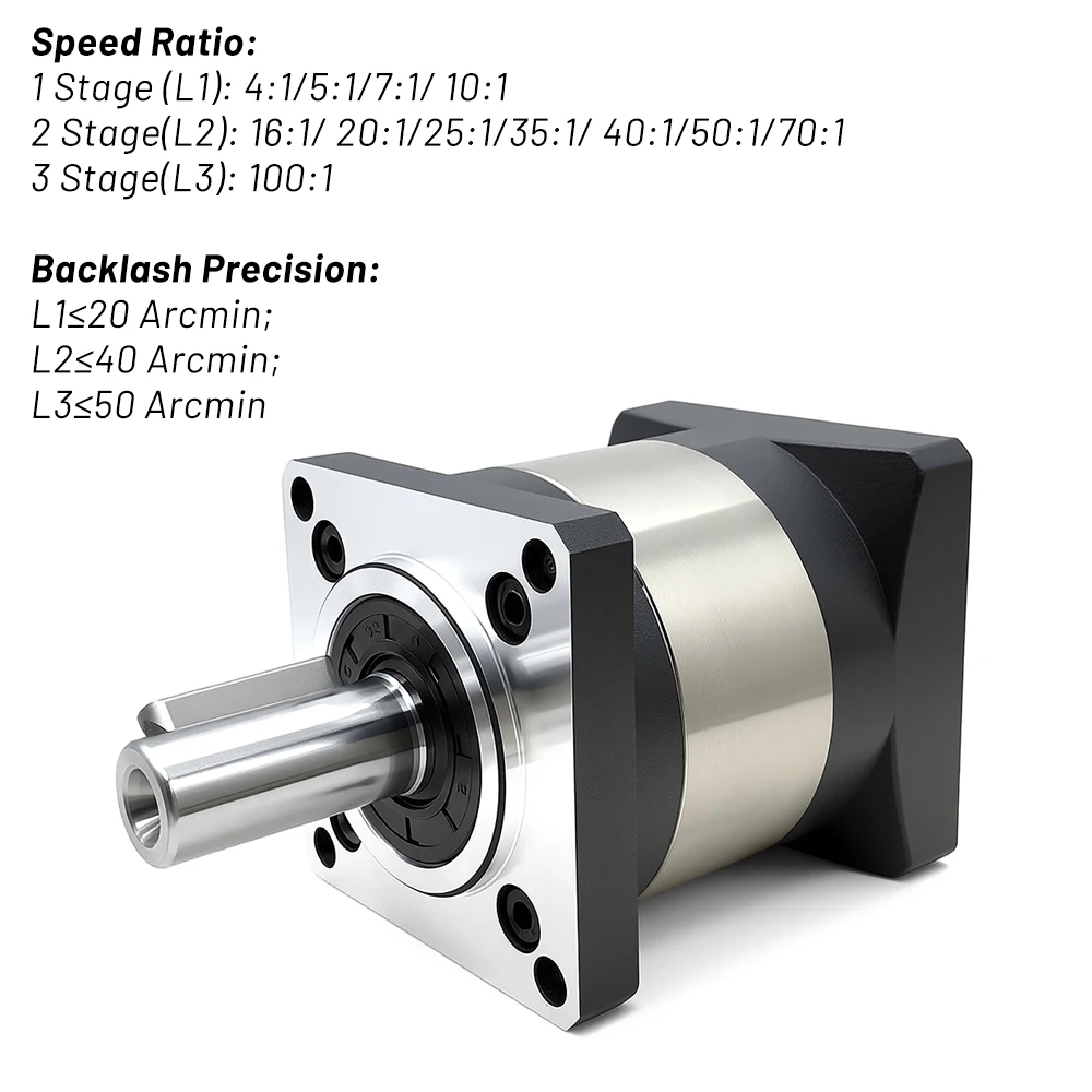 Planetary Reducer Nema 23 57mm Stepper Motor Reducer Kit Step-down Gearbox 6.35/8mm Input 14mm Shaft 20 Arcmin