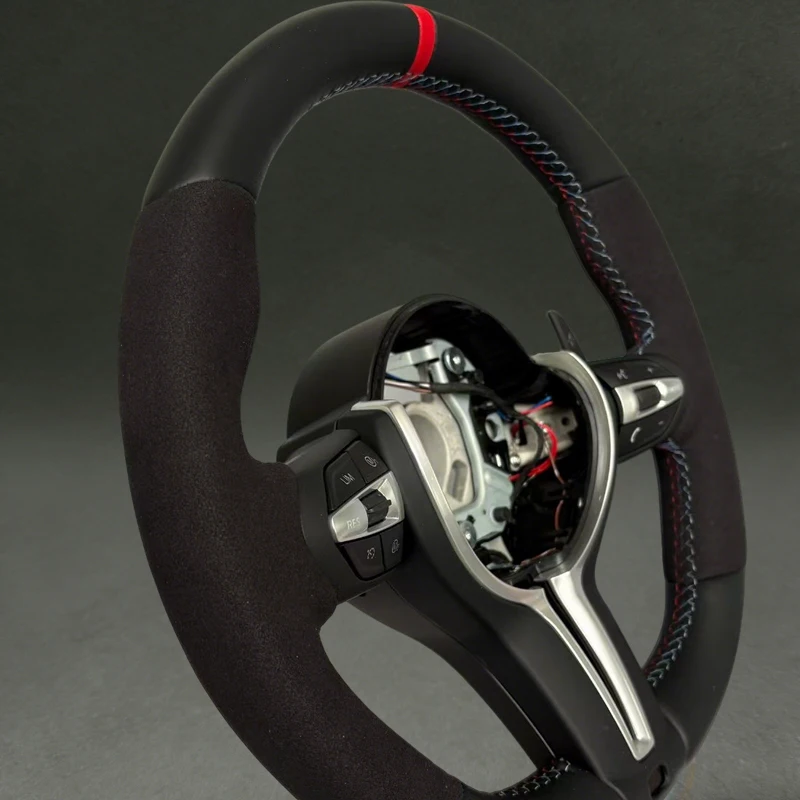 With Red Center Line Steering Wheel for F30 F2 F23 F35 F20 3 Series 4 Series 5 Series BMW Drop Shipping Plug and Play Black