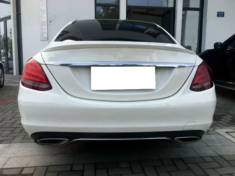 For Mercedes Benz W205 C-class 2014 2015 2016 2017 2018 2019 Rear Spoiler ABS Material Primer Color Car Tail Wing Decoration