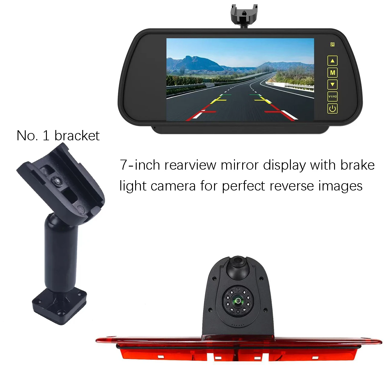 

AHD1080P Dual Lens Brake Light Reversing Camera Kit For Mercedes benz Sprinter&VW Crafter, Mirror Monitor Reverse Camera Kit