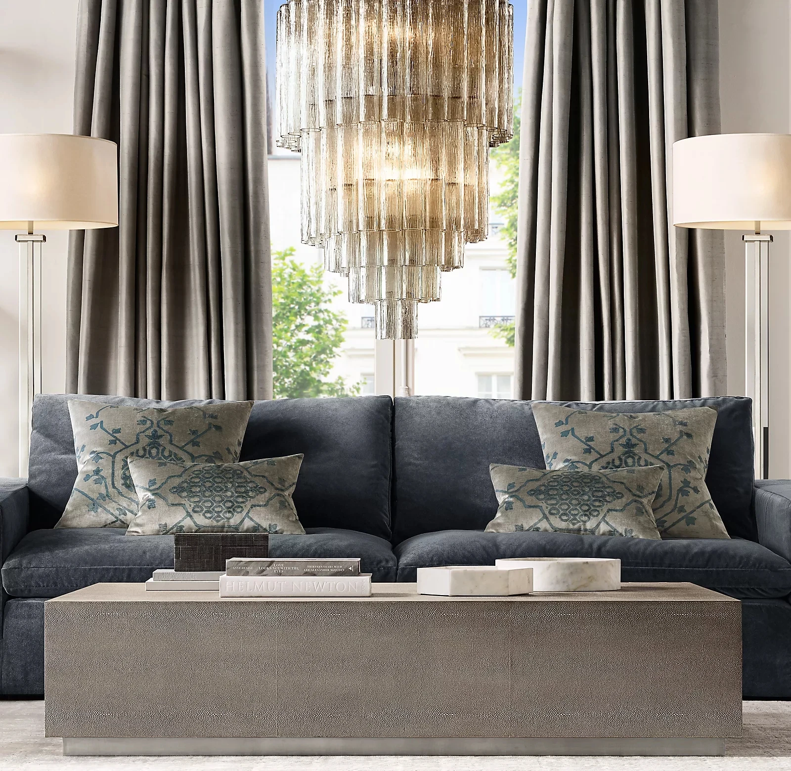 American country vintage furniture, living room double seat, Italian light luxury, fabric cloud sofa