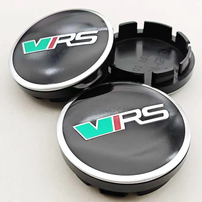 4 Stück 56mm VRS Logo Auto-Radnabenkappen Felgenabdeckung Emblem für Skoda Rapid Octavia RS Kodiaq Fabia Zubehör – Detail 2