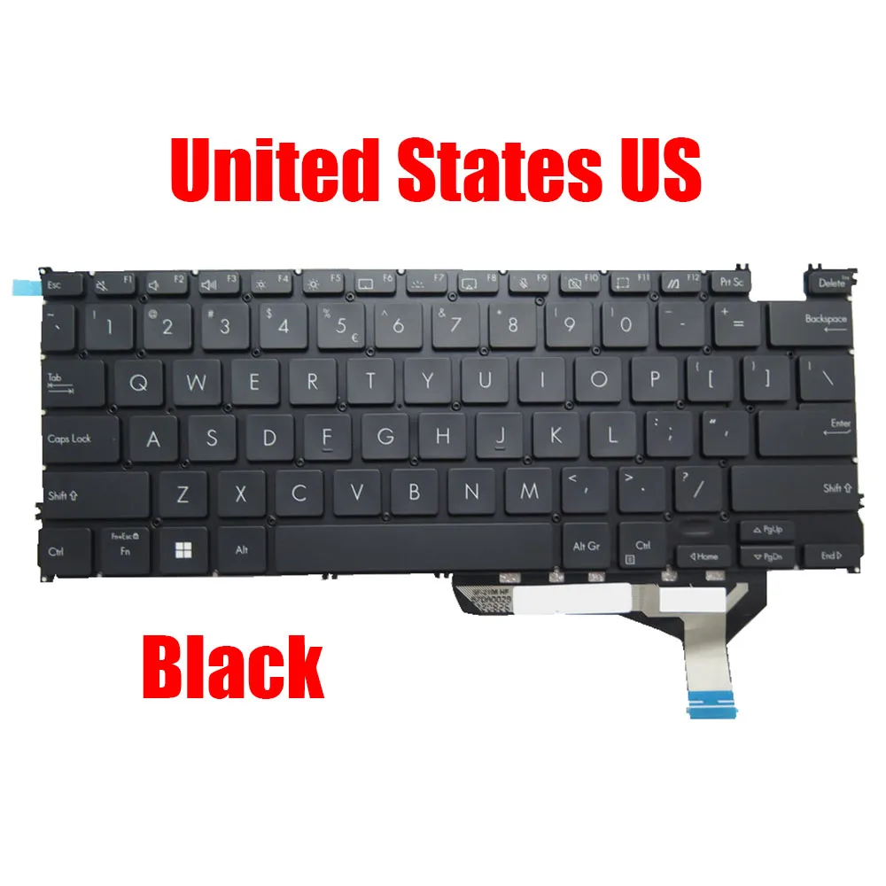 

Laptop Keyboard For Asus Zenbook S 13 Flip BP5302ZA With Backlit Without Frame Black French FR\United States US