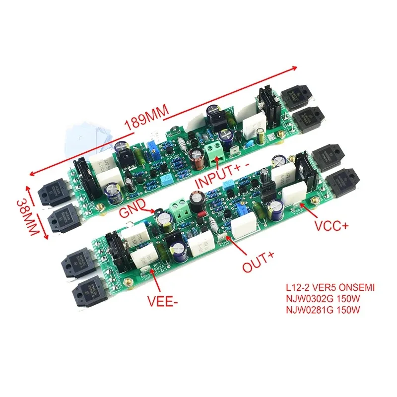 2 قطعة L12-2 ثنائي القناة مكبر للصوت مجلس 150 واط + 150 واط HiFi ستيريو الصوت الطاقة DC12V-55V