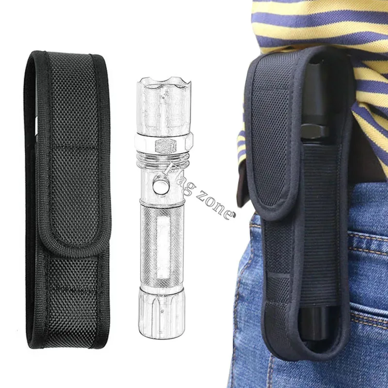 Tactical Molle Flashlight Molle Pouch LED Torch Holster Waist Bag Outdoor Camping Hunting Accessories Folding Knife Pack