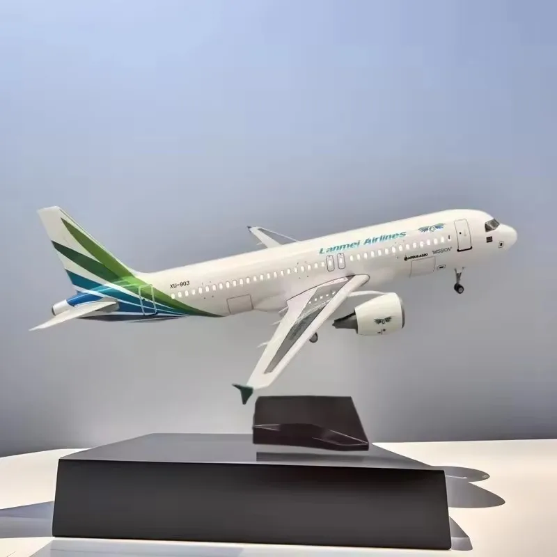 

1/80 Scale Model Planes 47CM A320 Cambodia Lanmei Airlines Aircraft Model Diecast Resin with Wheels Led Collection Display Gifts