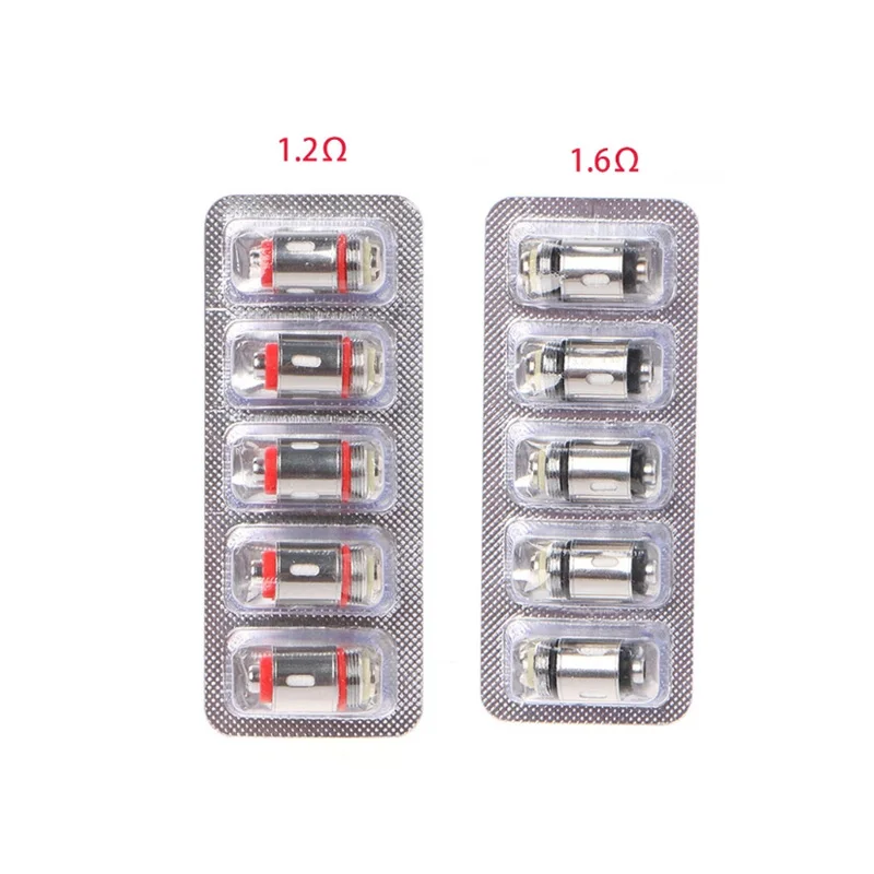 Metal Replacement Coil Heads Kit 1.2ohm 1.6ohm for JUSTFOG Q16  Q14 Q16 Pro S14 G14 C14machine Core  Pod Accessories 5PCS