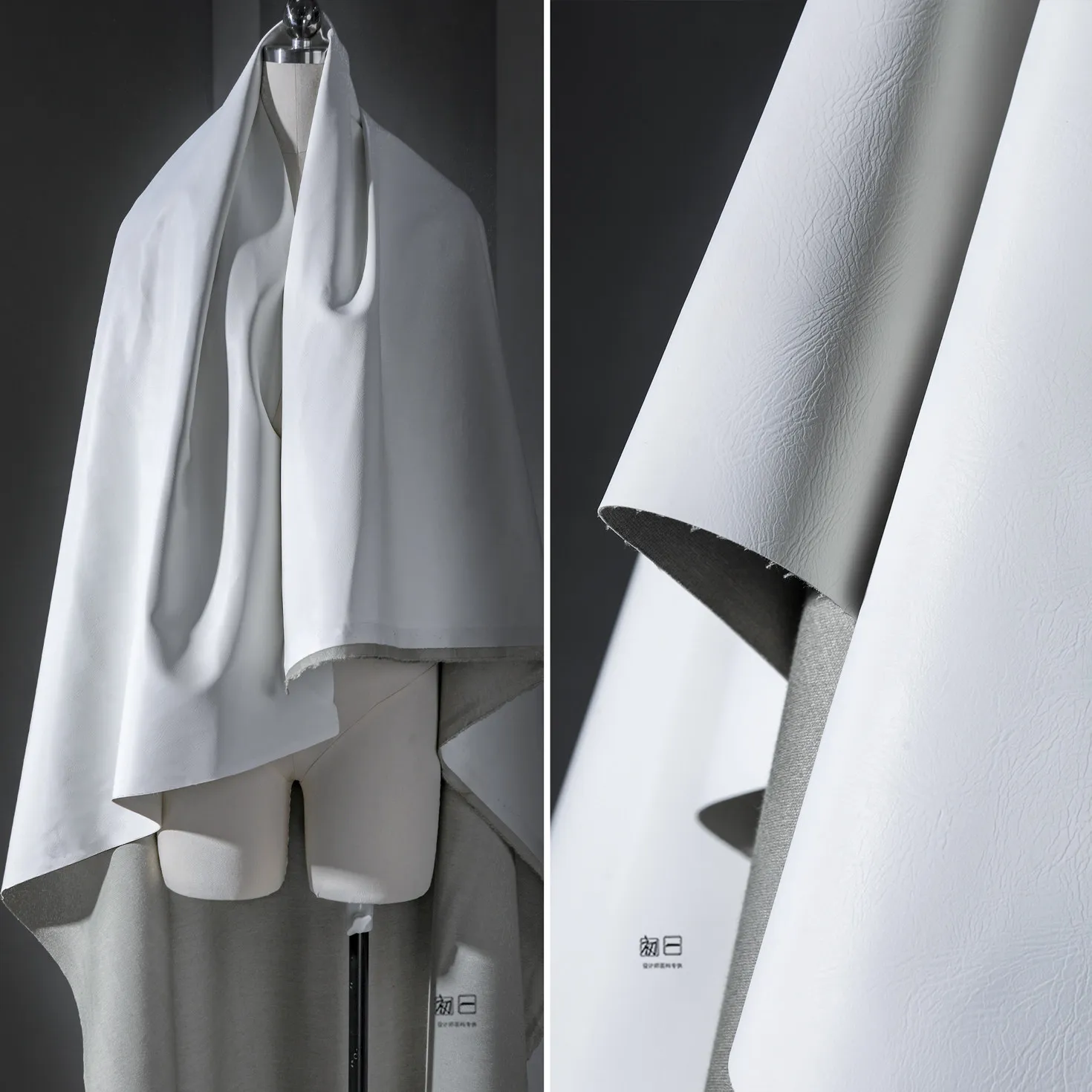 White High Quality Matte Leather Non-Elastic Washed Memory Coat Coat Printed Clothing Designer Fabric