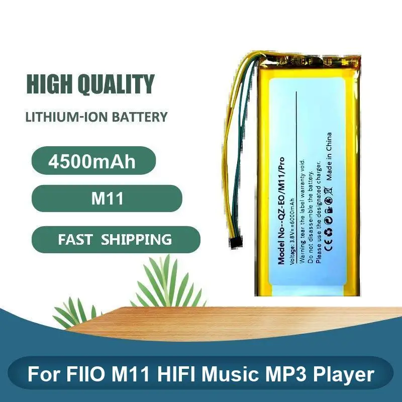 

4500 мАч Высококачественный аккумулятор для музыкального плеера FIIO Android M11 HIFI Музыкальный MP3-плеер M11