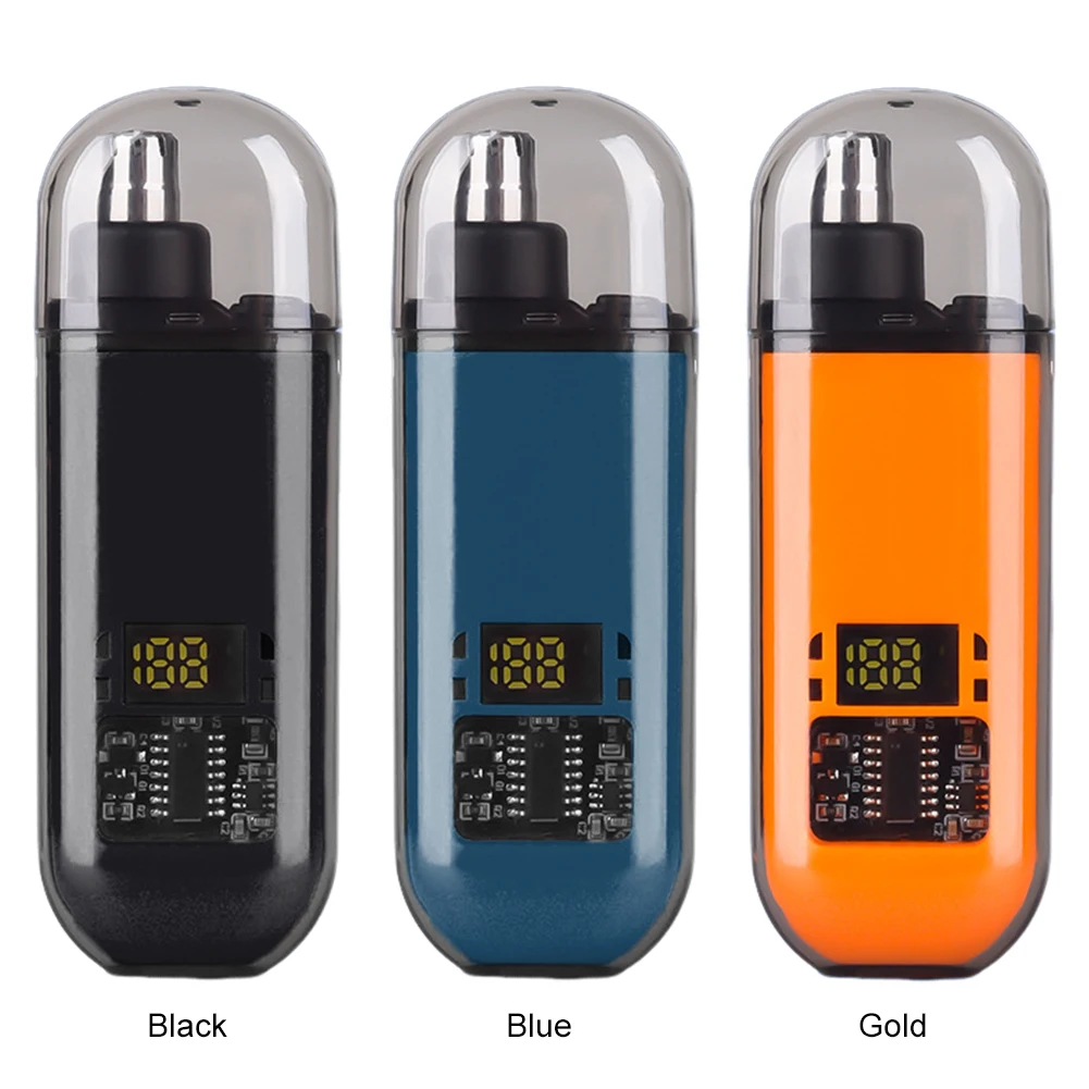 ماكينة تشذيب شعر الأذن والأنف المحمولة مع شاشة رقمية ماكينة قص شعر الأنف والأذن الكهربائية غير المؤلمة للقطع أكثر سلاسة