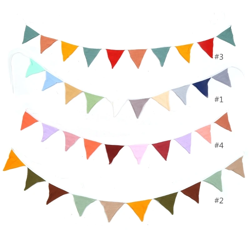 

Baby Photography Props Bunting Flags Infant Photoshooting Cotton Banners Newborn Photostudio Backdrop Photo Accessories