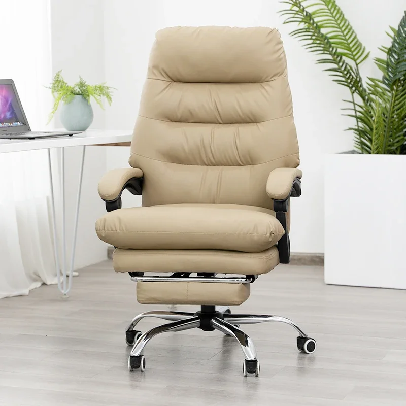 

Leather Lazy Office Chair Throne Recliner Study Lounge Modern Office Chair Ergonomic Nordic Portable Taburete office furniture