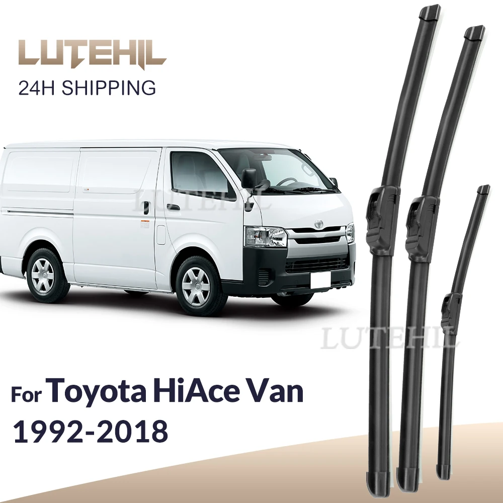 For Toyota HiAce Van H100 H200 1992-2018 Wiper Front & Rear Wiper Blades Windshield Windscreen Window Brushes 21