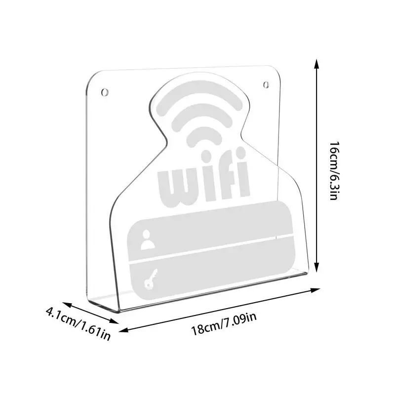 Wifi Sign For Guests Acrylic WiFi Account Display Stand Wall-Mounted Freestanding Table Centerpiece Wall Decoration For Home