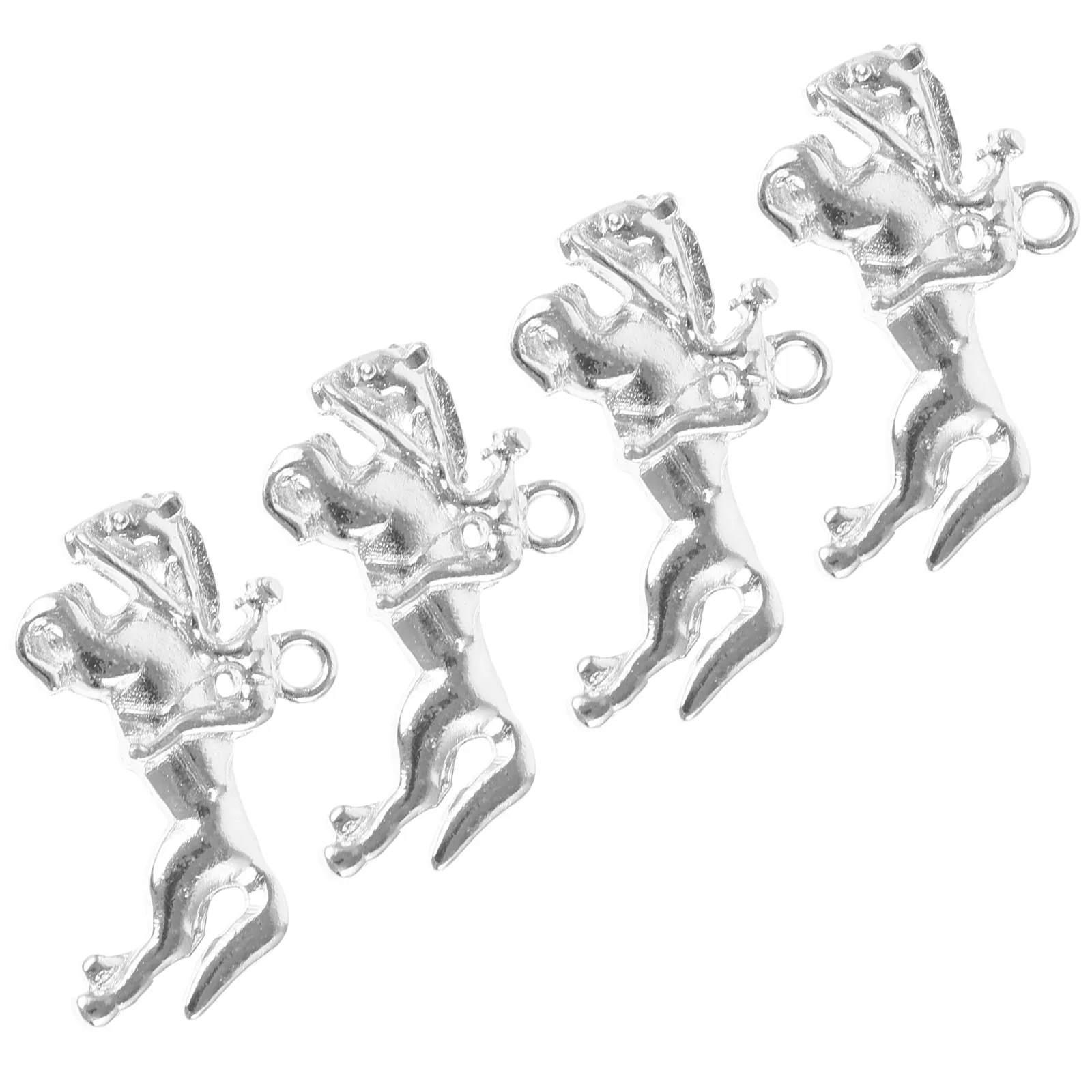 

4pcs Metal Jewelry Charms Zinc Alloy Horse Design Pendant Portable Small Charm Diy Keychain Hanging Ornament Earring Pendant