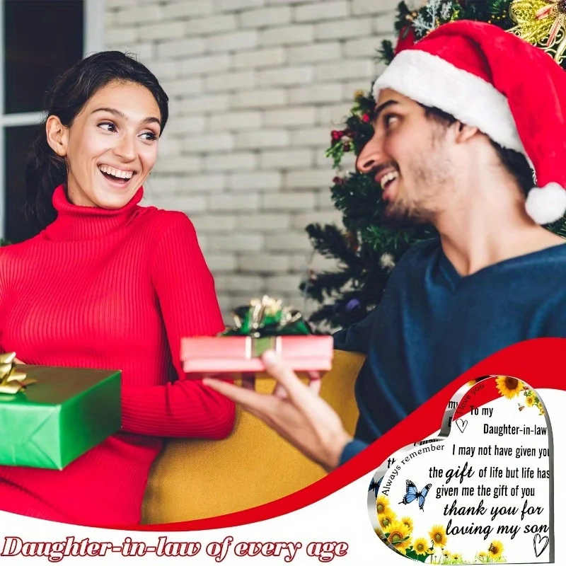 قلب أكريليك شفاف - هدية ملهمة لعيد الميلاد والزفاف للابنة والابن