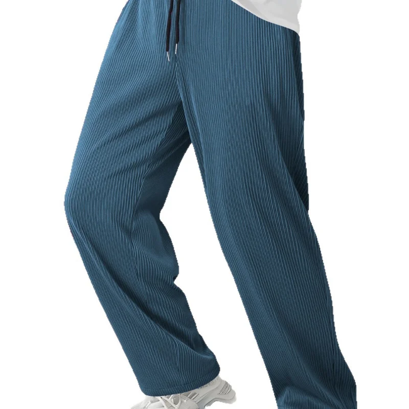 سروال كاجوال على الطراز الأوروبي والأمريكي للخريف للرجال، مقاوم للتجاعيد، غير حديد، مسامي، قابل للتمدد، مقاوم للأوساخ، Stra #5