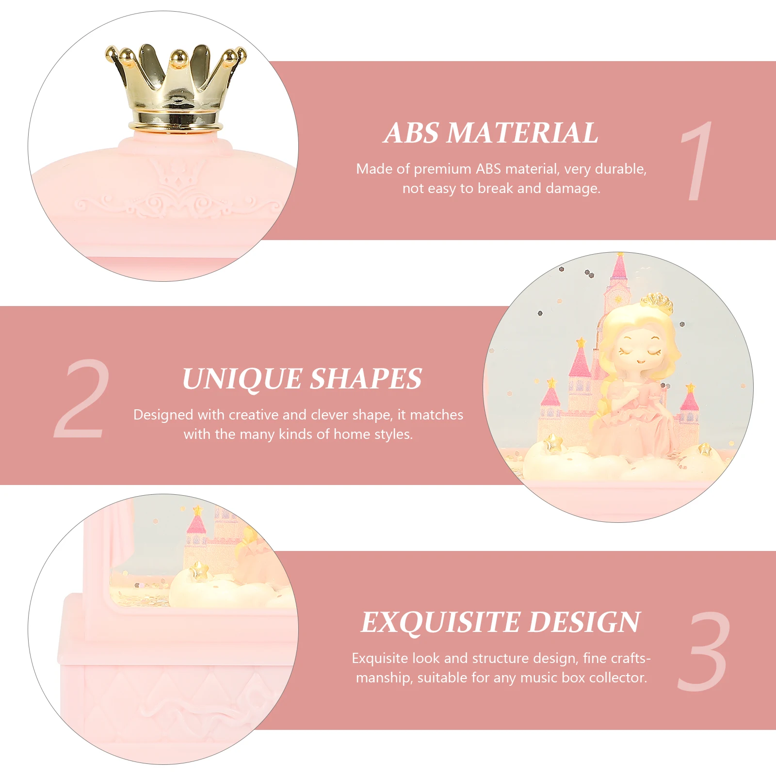 

Creative Music Box Light Luminous Abs Home Decoration Gift For Birthday Wedding Christmas Graduation Festival Lovely