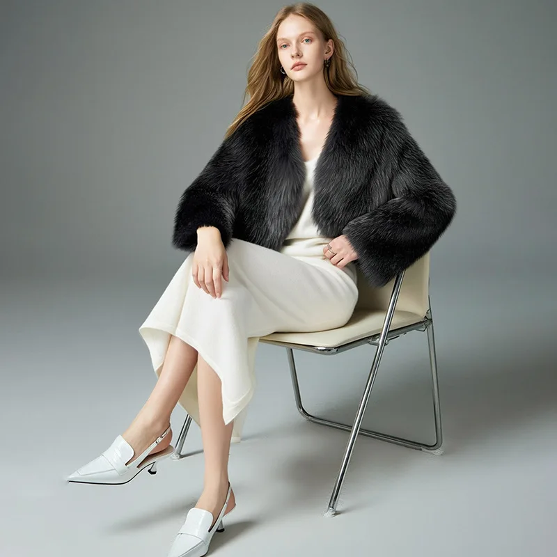 

Женское пальто из искусственного меха, теплая осенне-зимняя верхняя одежда с рисунком из горлышка, свободная посадка, китайский производитель