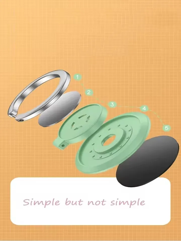 Universal Finger Ring Holder Stand 360° Degree Rotatable Phone Back Sticker Holder For iPhone Huawei Samsung Xiaomi Mobile Phone view 4