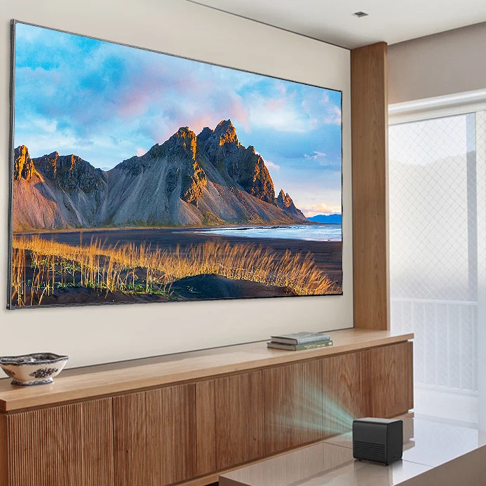 100 120 150 Inch Fixed Frame Screen 4K HD ALR Grey Crystal Projection Screen for Short & Long Throw Projector Screens