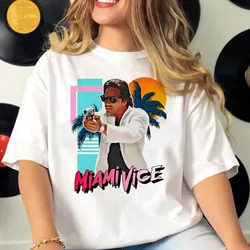 Miami Vice t-shirts women comic Japanese harajuku Tee female anime designer harajuku clothes