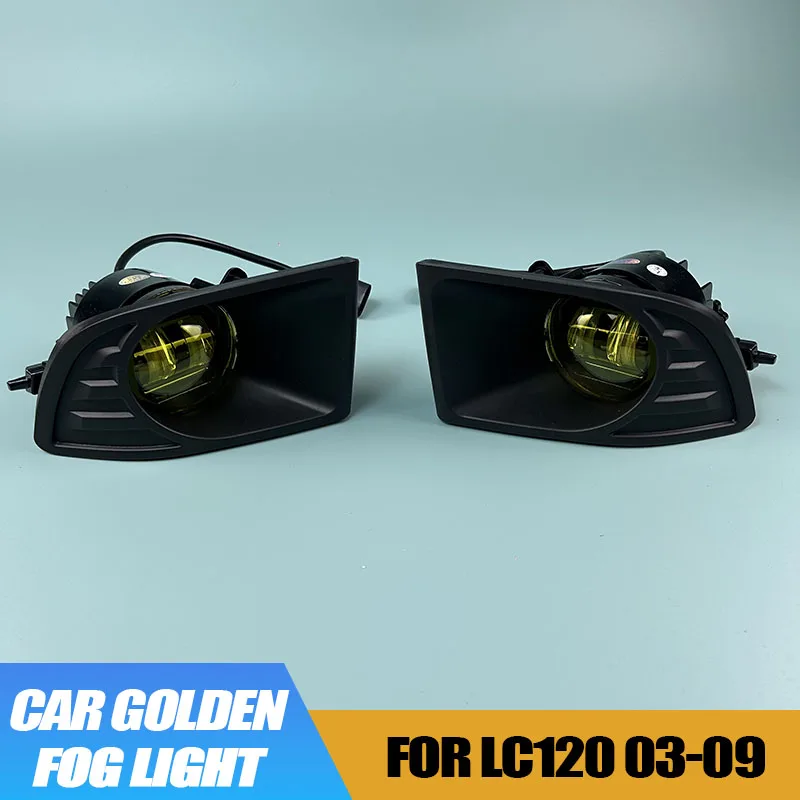 

For Toyota Land Cruiser Prado LC120 2003-2009 Golden-eye Fog Lamp Built-in Decoding Lossless Installation Yellow Fog Light