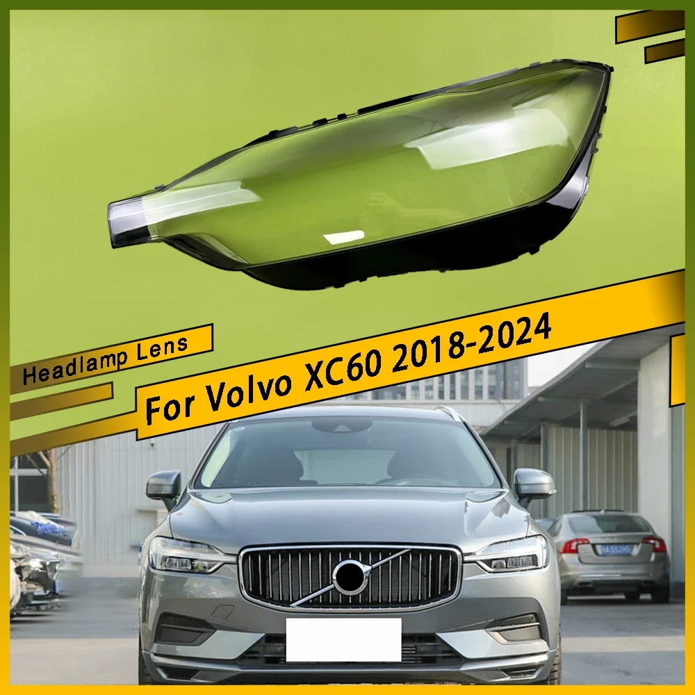 

For Volvo XC60 2018 - 2024 Left Right Transparent Headlight Lens Cover Headlamp Lampshade Lampcover Head Lamp Glass Shell