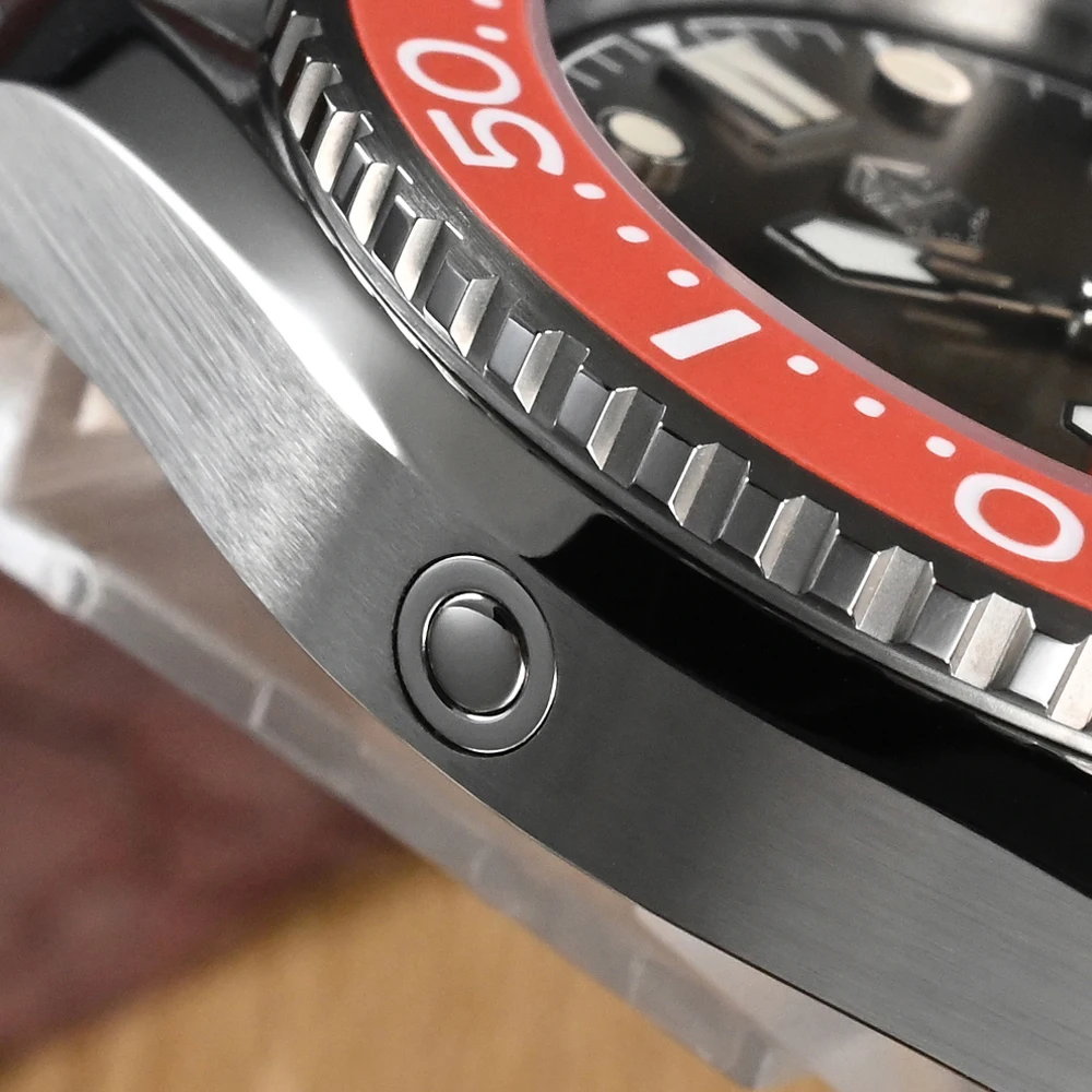 San Martin-Reloj de pulsera deportivo para hombre, dispositivo de helio de 300m, luminoso, azul, NH35, mecánico automático, 42,5mm, SN0036 actualizado